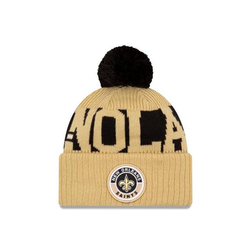 NFL New Orleans Saints Alternate Cold Weather Sport Knit (HYZ8032) - Yellow New Era Beanies